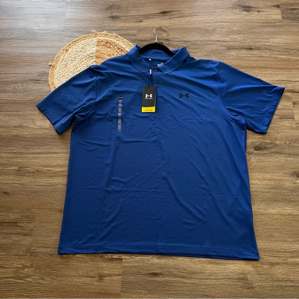 UNDER ARMOUR Loose Fit UPF 50 Mens Polo Shirt NWT Retail $55